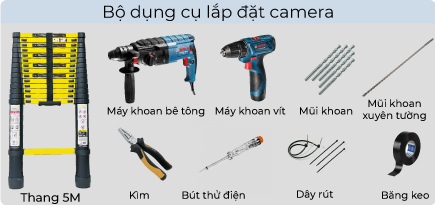 Hỗ trợ lắp đặt camera. 