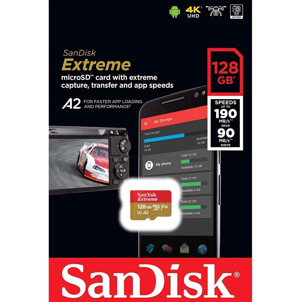 Thẻ Nhớ Micro SDXC Sandisk Extreme V30 A2 128Gb