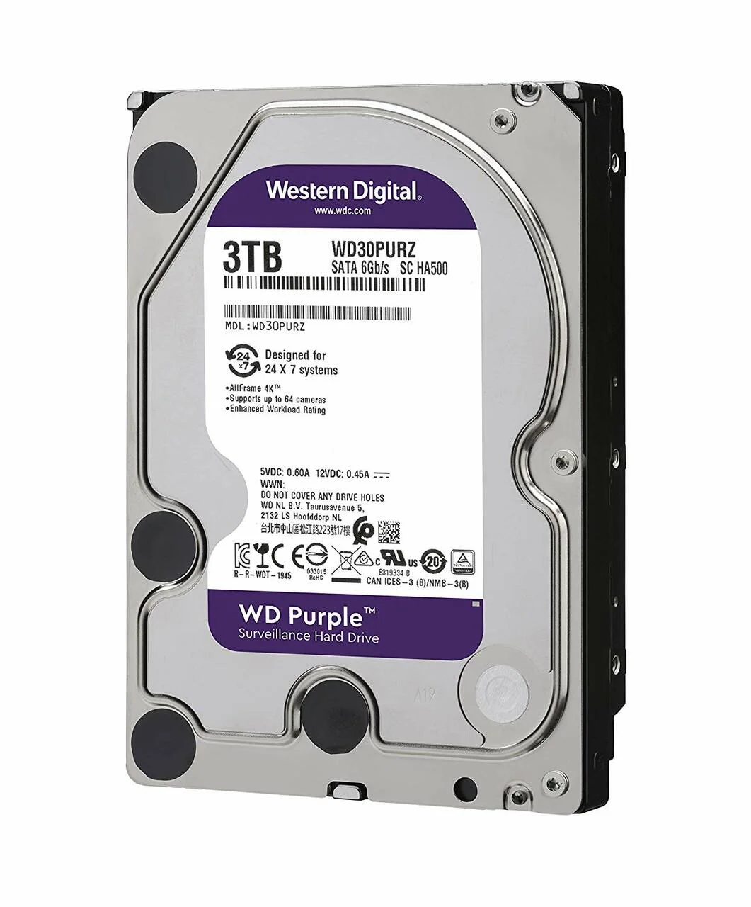 Ổ Cứng Western Digital Purple 3TB 3.5inch