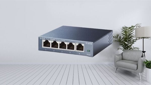 TINHOCNGOISAO.COM 5 cổng Gigabit 10/100/1000Mbps giúp truyền tải dữ liệu nhanh chóng